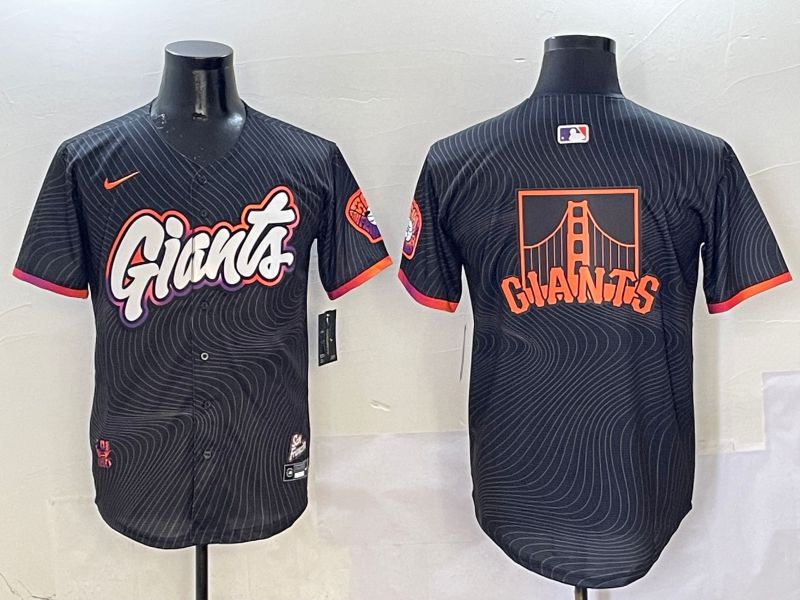 Men San Francisco Giants Blank Black Second generation Joint Name Nike 2025 MLB Jersey style 17->san francisco giants->MLB Jersey